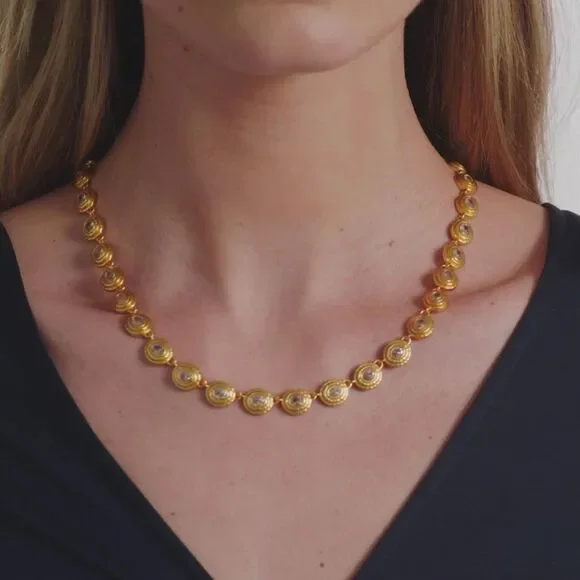 Brand New. $285 Julie Vos Tudor Tennis Necklace